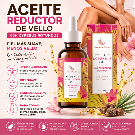 Aceite removedor de vello - Piel Suave y Sin Vello en Minutos